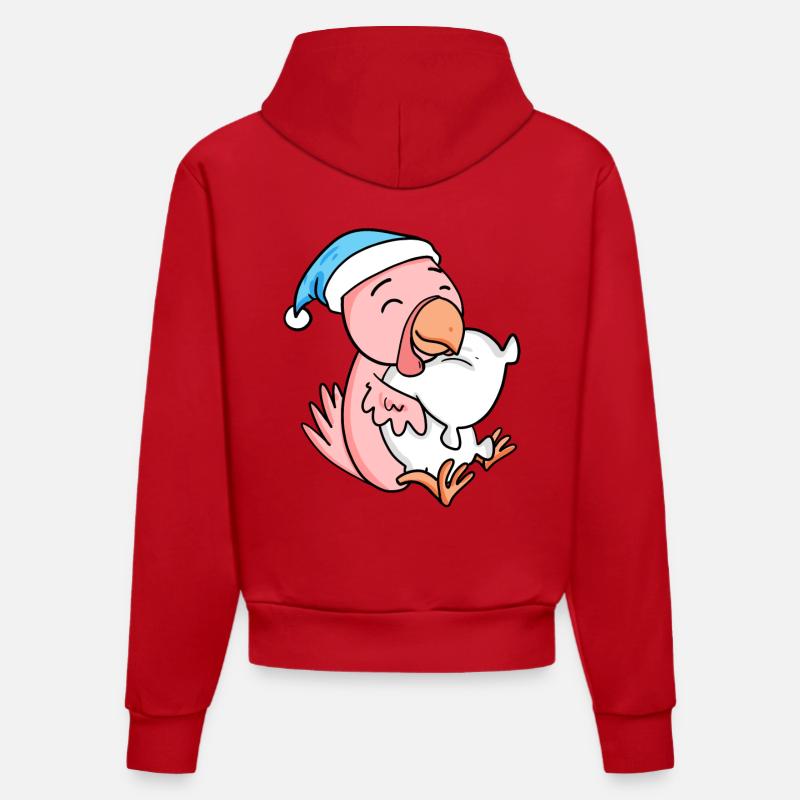 Bébé poulet - Sweat à capuche bio ajusté fabriqué en UE - rouge