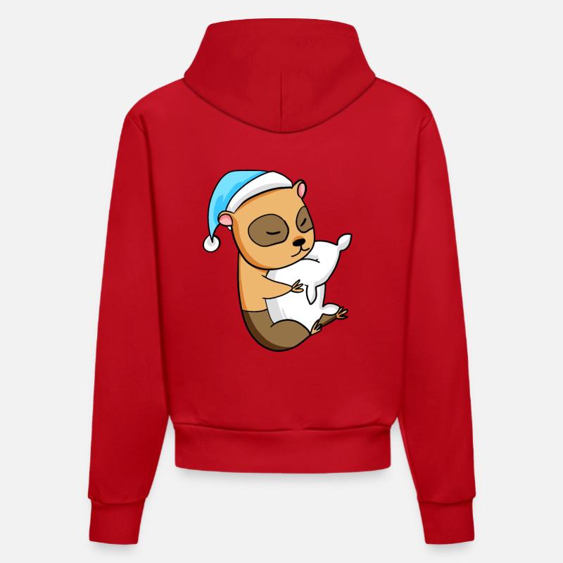 Cochon d’Inde Bébé - Sweat à capuche bio ajusté fabriqué en UE - rouge