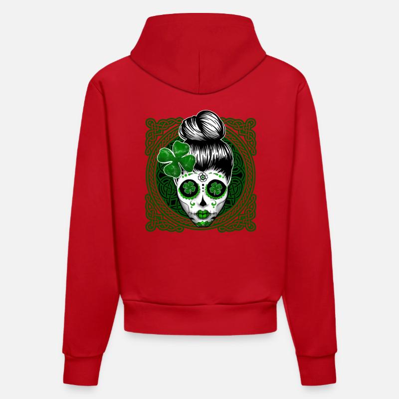 Saint Patrick Celtes écossais - Sweat à capuche bio ajusté fabriqué en UE - rouge