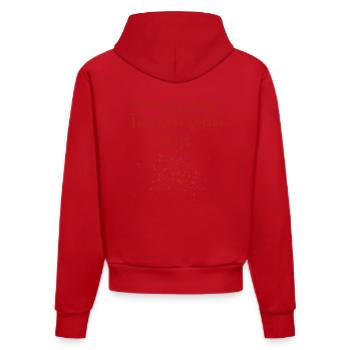 Tomatensoße Flecke - Organic Fitted Hoodie Made in EU - Rot - Hinten