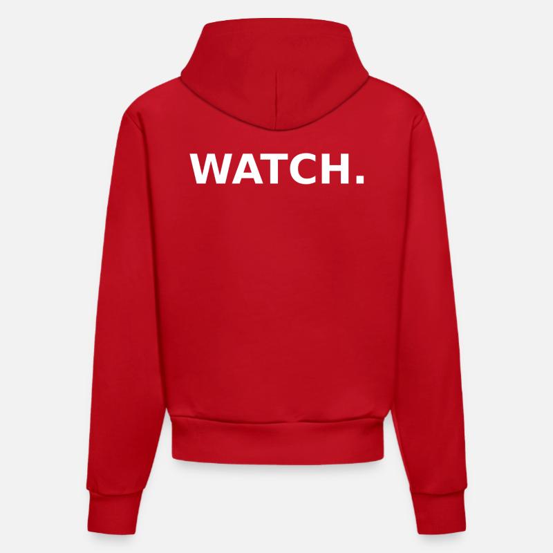 REGARDE. - Sweat à capuche bio ajusté fabriqué en UE - rouge