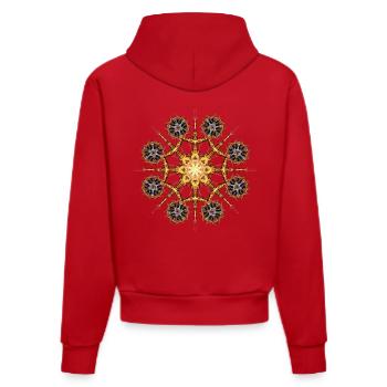 Fireballs - Organic Fitted Hoodie Made in EU - Rot - Hinten