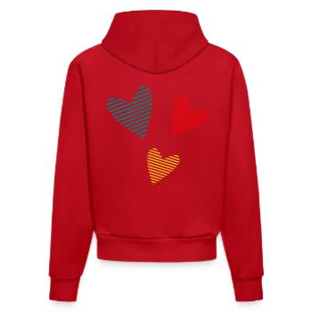 FATHER's DAY. HAPPY BIRTHDAY DAD. DAD. HAPPY BIRTHDAY - Organic Fitted Hoodie Made in EU - red - Back