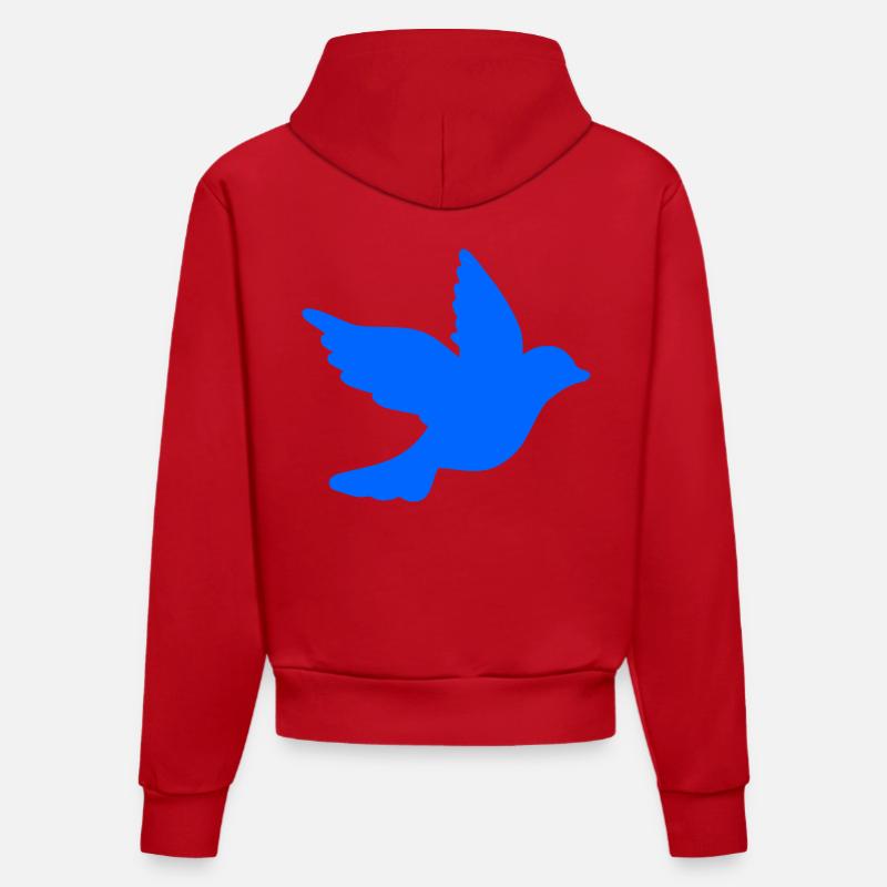 Peace - Sweat à capuche bio ajusté fabriqué en UE - rouge