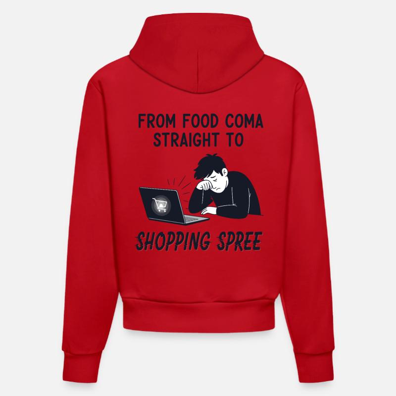 Virée shopping du Black Friday - Sweat à capuche bio ajusté fabriqué en UE - rouge