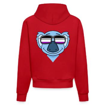 Asexuel Lgbt Koala Asexualité - Sweat à capuche bio ajusté fabriqué en UE - rouge - Dos