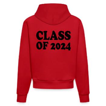 Class of 2024 - Organic Fitted Hoodie Made in EU - red - Back