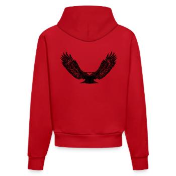 Des aigles en vol pour les fauconniers et les amoureux des oiseaux - Sweat à capuche bio ajusté fabriqué en UE - rouge - Dos