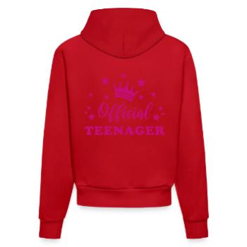 Cadeau officiel pour le 13e anniversaire de l’adolescent - Sweat à capuche bio ajusté fabriqué en UE - rouge - Dos