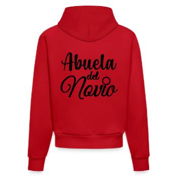 Abuela del Novio Groom's Grandmother Wedding Gift - Organic Fitted Hoodie Made in EU - red - Back