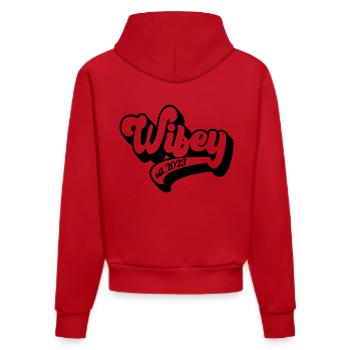Wifey Est. 2023 Fiançailles Douche nuptiale Mariage - Sweat à capuche bio ajusté fabriqué en UE - rouge - Dos