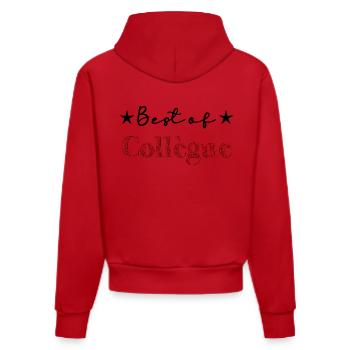COLLEGUE. TRAVAIL. RETRAITE. MANAGER. CHEF. PATRON - Sweat à capuche bio ajusté fabriqué en UE - rouge - Dos