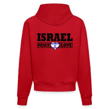 Israel - Organic Fitted Hoodie Made in EU - red - Back