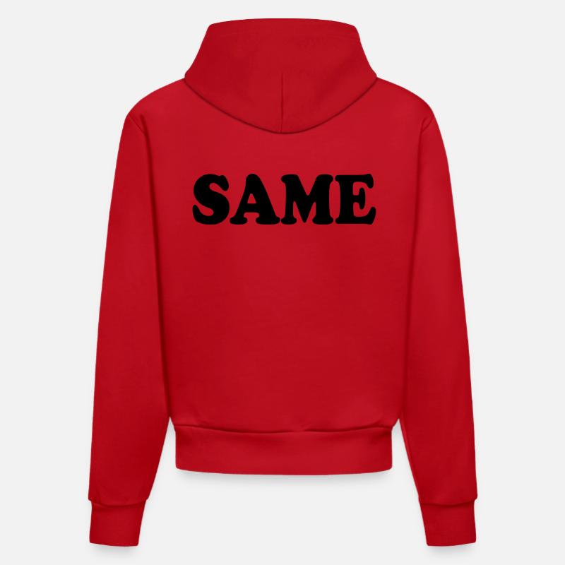 Same - Sweat à capuche bio ajusté fabriqué en UE - rouge
