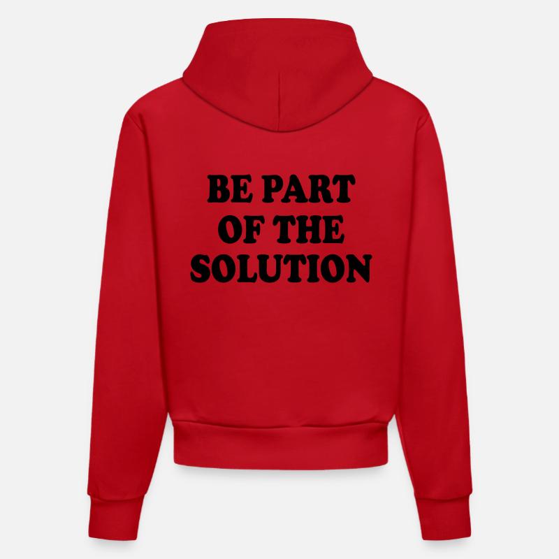 Be part of the solution - Sweat à capuche bio ajusté fabriqué en UE - rouge