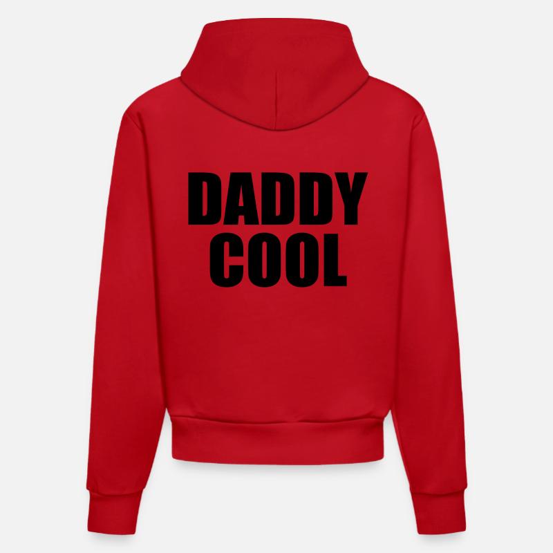 Daddy cool - Sweat à capuche bio ajusté fabriqué en UE - rouge