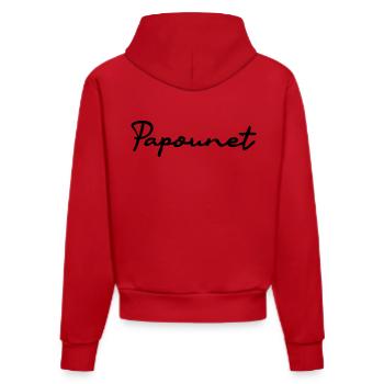FÊTE DES PÈRES. BONNE FÊTE PAPA. PAPA. BONNE FÊTE - Sweat à capuche bio ajusté fabriqué en UE - rouge - Dos