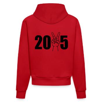 2025 - Organic Fitted Hoodie Made in EU - Rot - Hinten