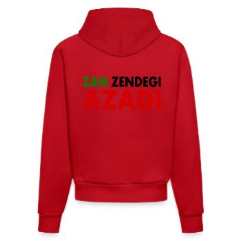 women life freedom Zan zendegi azadi - Sweat à capuche bio ajusté fabriqué en UE - rouge - Dos