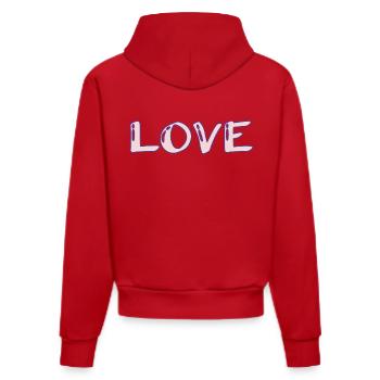 ICH HABE GERADE GEHEIRATET. Junggesellinnenabschied. HEILIGER VALENTINSTAG. PAAR. LIEBE - Organic Fitted Hoodie Made in EU - Rot - Hinten