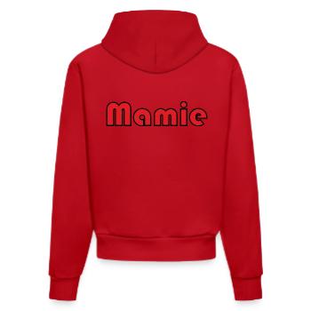 OMA. MUTTERTAG. ALLES GUTE ZUM GEBURTSTAG OMA. ICH LIEBE DICH - Organic Fitted Hoodie Made in EU - Rot - Hinten