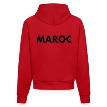 Marokko - Organic Fitted Hoodie Made in EU - Rot - Hinten