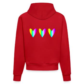 MAMAN. FÊTE DES MÈRES. BONNE FÊTE MAMAN. JE T'AIME - Sweat à capuche bio ajusté fabriqué en UE - rouge - Dos
