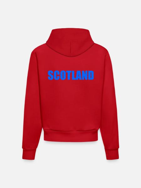 drapeau ecosse - Sweat à capuche bio ajusté fabriqué en UE - rouge