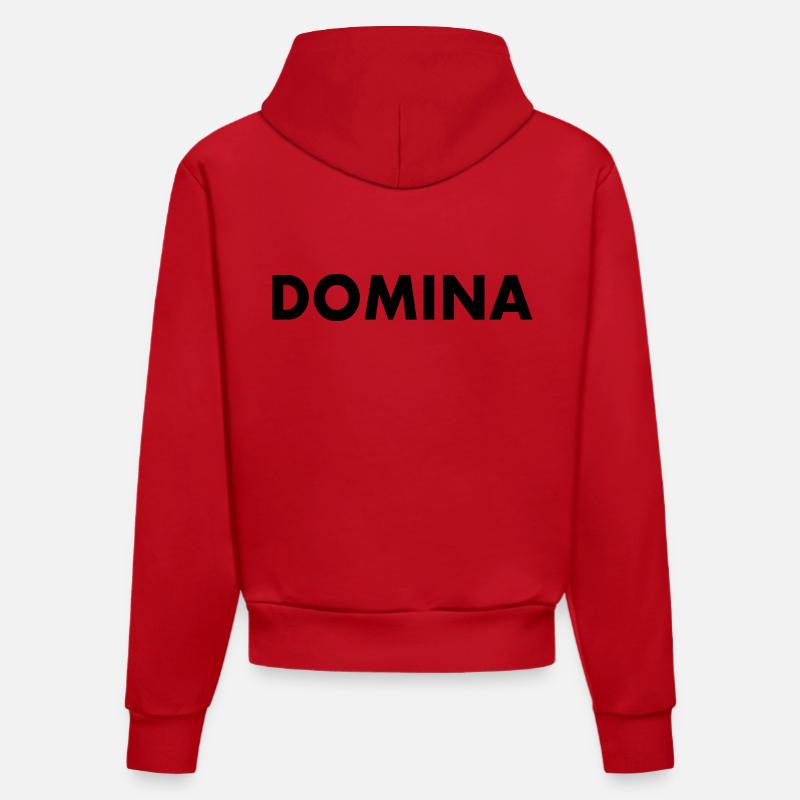 Domina - Sweat à capuche bio ajusté fabriqué en UE - rouge