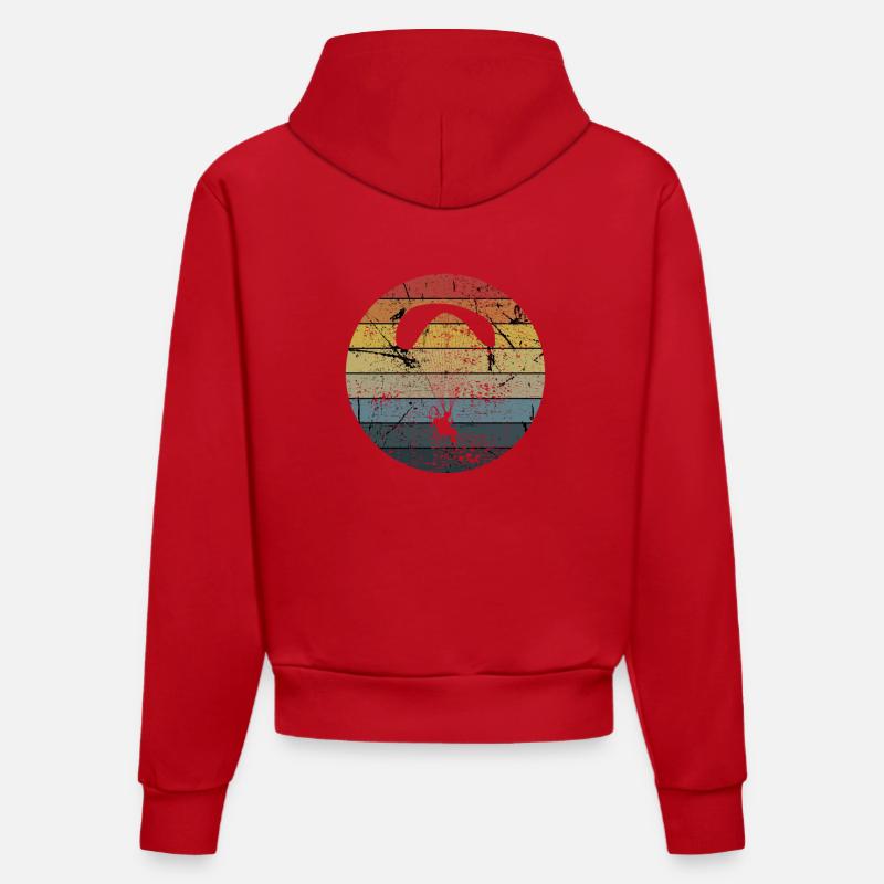 Paramoteur Paramoteur - Sweat à capuche bio ajusté fabriqué en UE - rouge