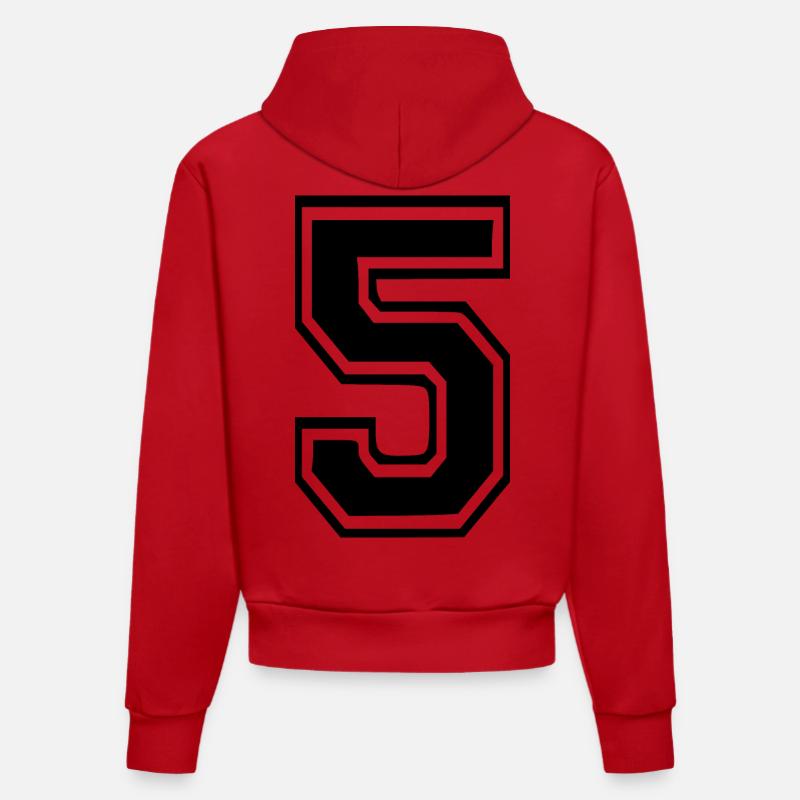 5 - Sweat à capuche bio ajusté fabriqué en UE - rouge