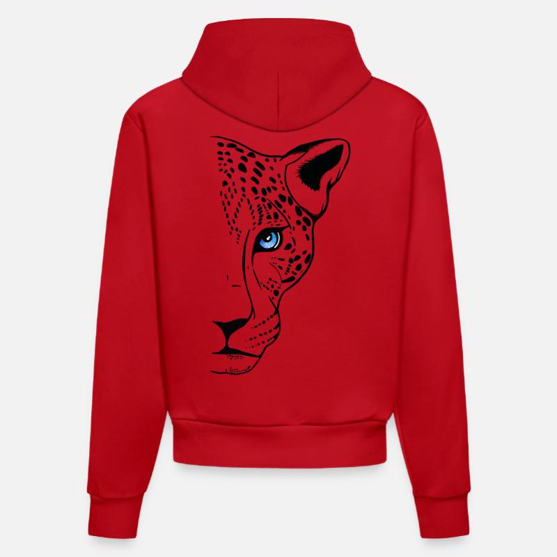 Once - Sweat à capuche bio ajusté fabriqué en UE - rouge