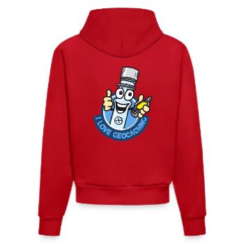 PETti the PETling - Organic Fitted Hoodie Made in EU - Rot - Hinten