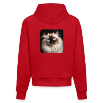 Chat de l’Himalaya Colourpoint Katze - Sweat à capuche bio ajusté fabriqué en UE - rouge - Dos