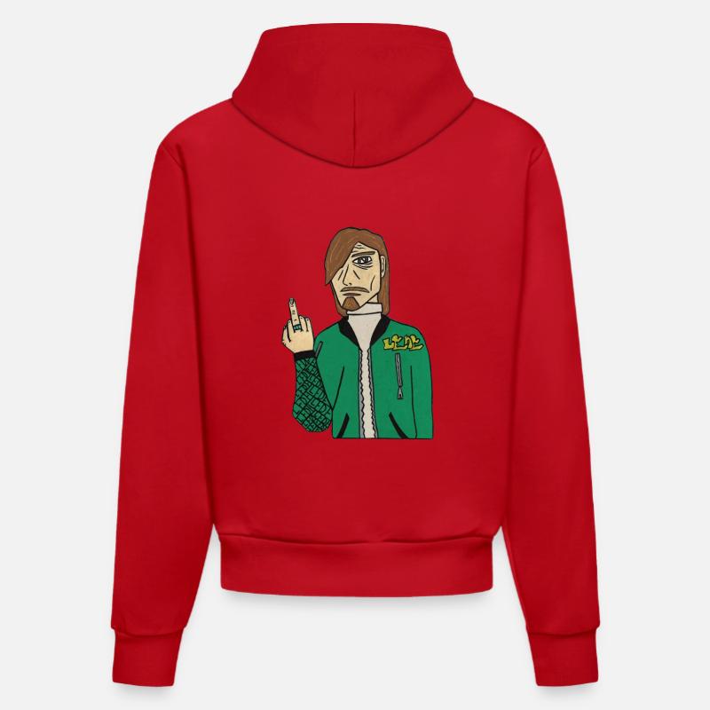 lede markson - Sweat à capuche bio ajusté fabriqué en UE - rouge