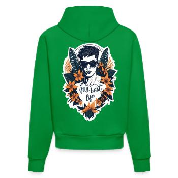 My best life - Organic Fitted Hoodie Made in EU - City Green - Back
