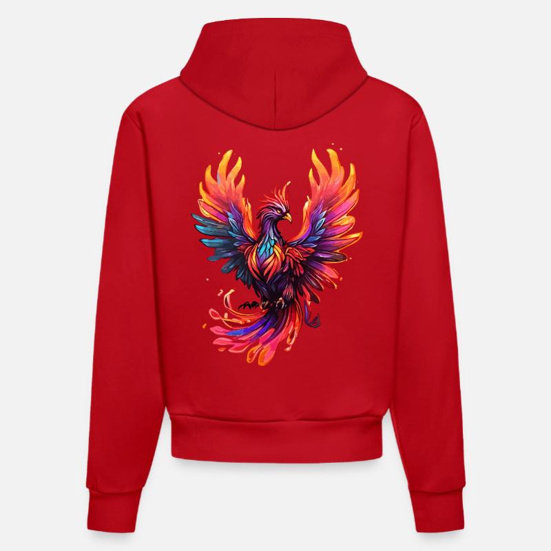Firebird - Sweat à capuche bio ajusté fabriqué en UE - rouge