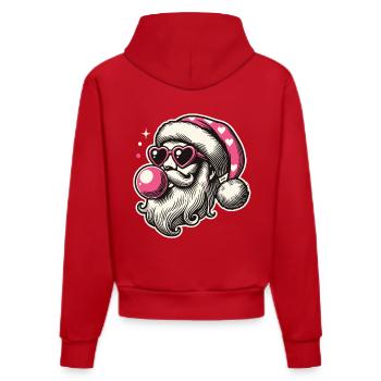 Coole Sigma Santa Weihnachtsfreude - Organic Fitted Hoodie Made in EU - Rot - Hinten