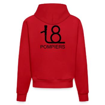 lance_18_2 - Sweat à capuche bio ajusté fabriqué en UE - rouge - Dos