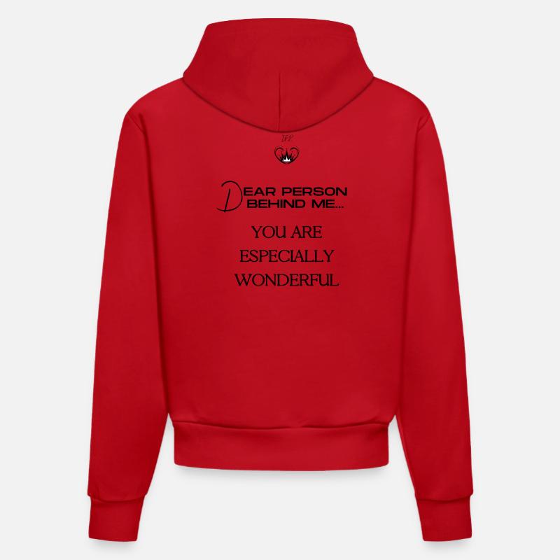 Charité - Sweat à capuche bio ajusté fabriqué en UE - rouge