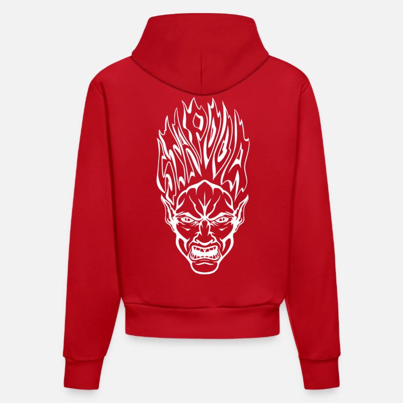 Stapooa dämon1 - Organic Fitted Hoodie Made in EU - Rot