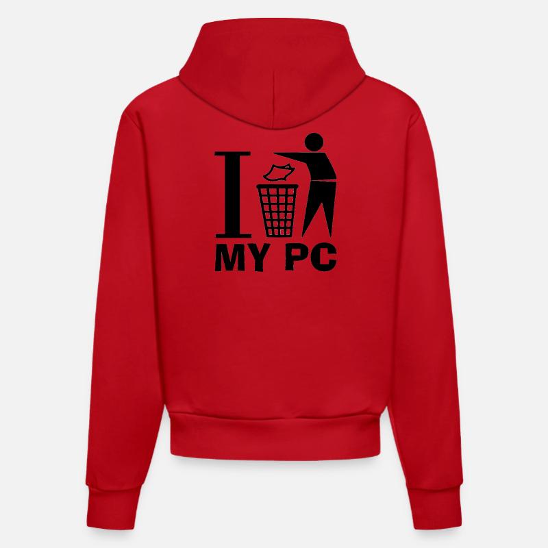 Plus de PC ! - Sweat à capuche bio ajusté fabriqué en UE - rouge