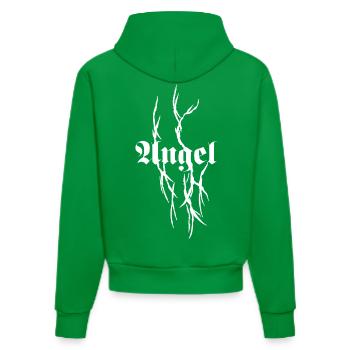 Typographie gothique d’épines - Sweat à capuche bio ajusté fabriqué en UE - City Green - Dos