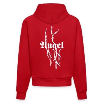 Typographie gothique d’épines - Sweat à capuche bio ajusté fabriqué en UE - rouge - Dos