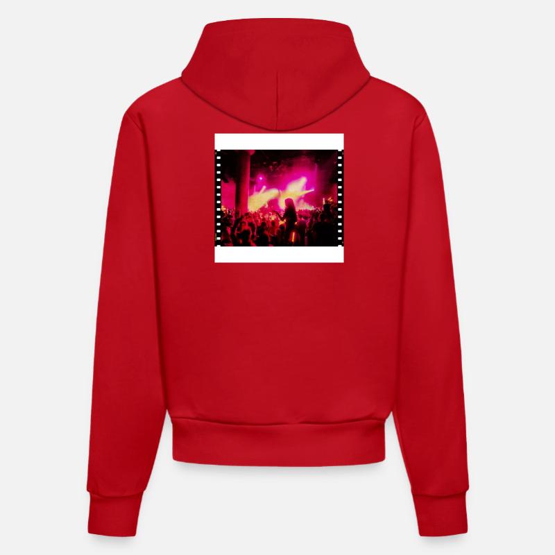Parties - Sweat à capuche bio ajusté fabriqué en UE - rouge
