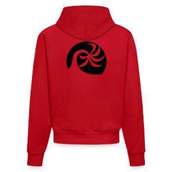 Palm beach - Organic Fitted Hoodie Made in EU - red - Back