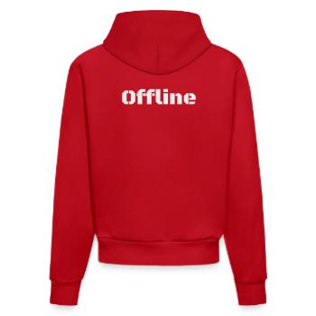Offline - Organic Fitted Hoodie Made in EU - Rot - Hinten