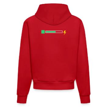 energy - Organic Fitted Hoodie Made in EU - red - Back