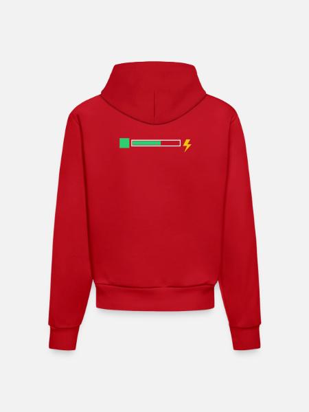 energy - Organic Fitted Hoodie Made in EU - red