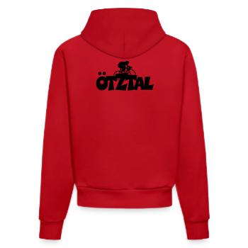 Ötztal Fahrrad - Organic Fitted Hoodie Made in EU - Rot - Hinten